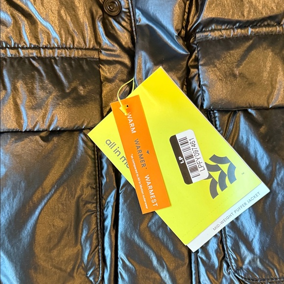 Women’s all in motion midweight puffer Black shiny Jacket - Picture 2 of 3